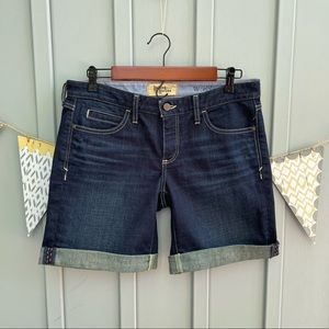 Anthropologie Holding Horses Dark Wash Jeans Shorts Boy Short Fit